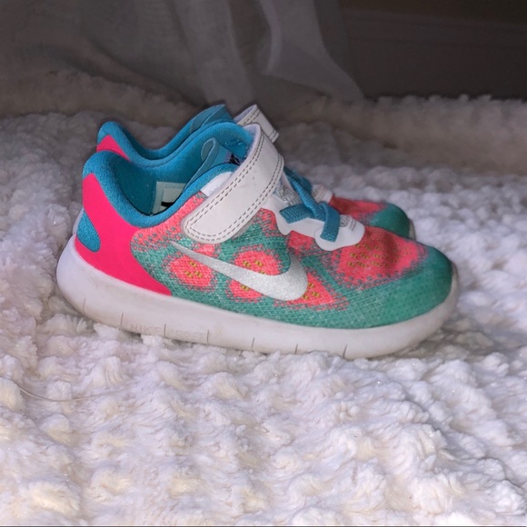 Nike Other - Nike free girls 8T fun & bright !